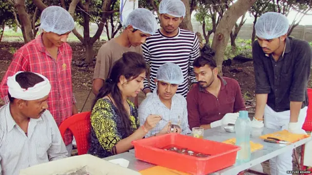 मयुरी खैरे यशस्वीपणे मोत्याची शेती करत आहे.