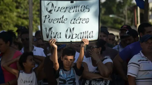 Migrantes cubanos en Colombia.
