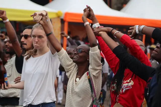 Bamwe mu bitabiriye iserukiramuco ry'amahoro 'Amani Festival'