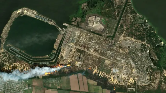 صورة من الفضاء للمحطة.