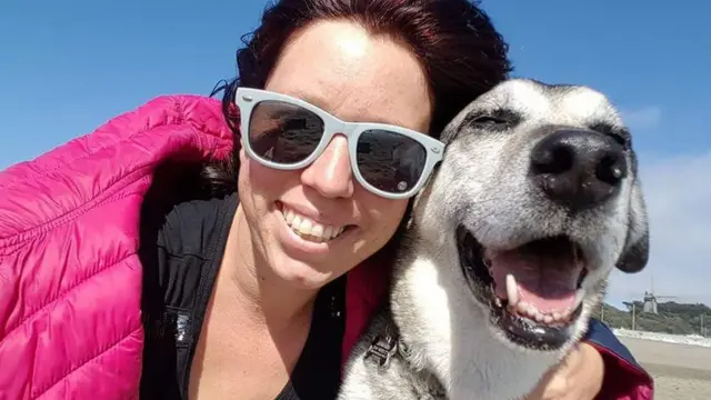 Kristy Ehrlich ve köpeği Rockdog