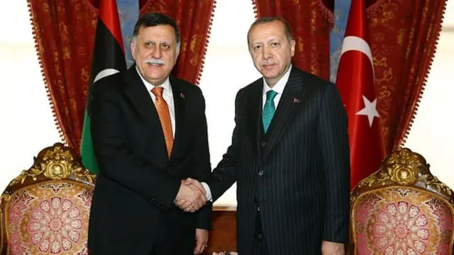 Libya'daki BM destekli hükümetin lideri Sarraj ve Cumhurbaşkanı Erdoğan