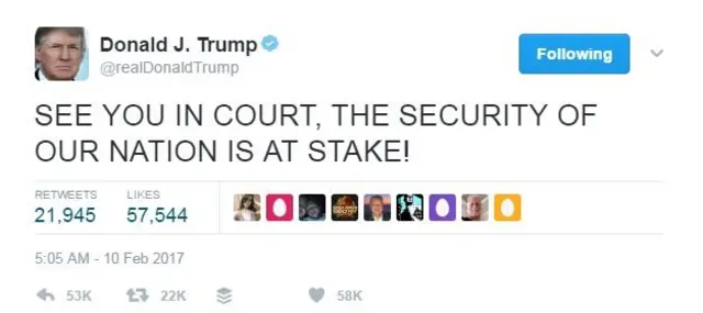 डोनल्ट ट्रंप का ट्वीट