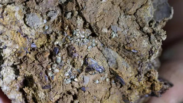 El sitio de excavación donde se hallaron escombros expulsados ​​del sitio de impacto, a 3.000 kilómetros de distancia.