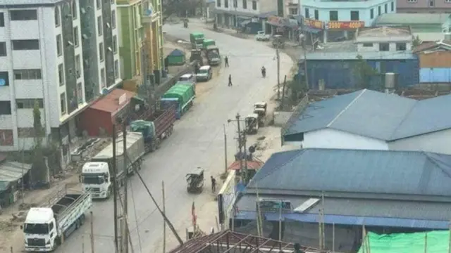 မူဆယ်မြို့တနေရာမြင်ကွင်း