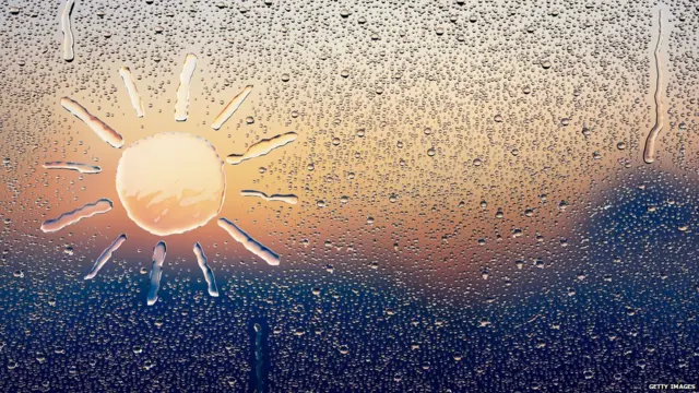 rain drops on a window pan