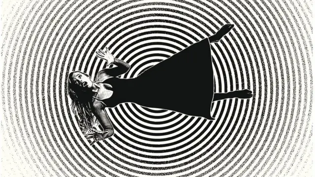 Mujer en la espiral de la depresión