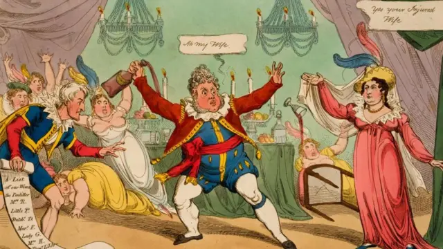 Una caricatura del rey Jorge VI