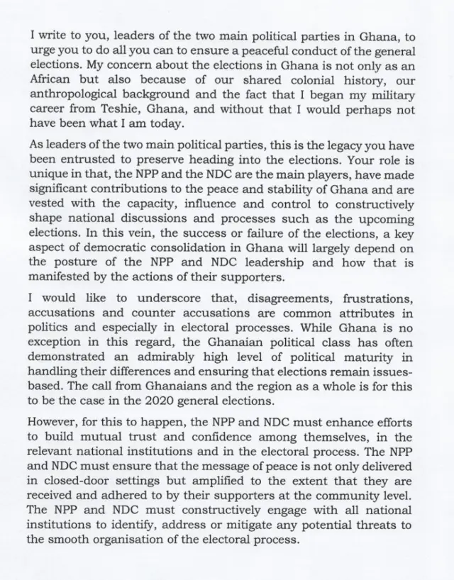 Ghana elections 2020: Olusegun Obasanjo open letter