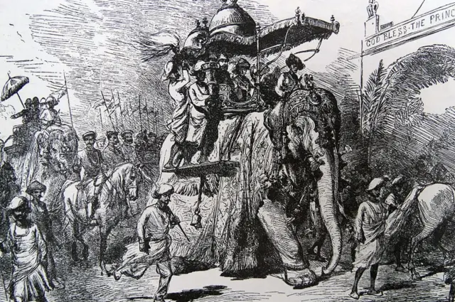 નવેમ્બર-1857માં ઍડ્વર્ડ સપ્તમની તત્કાલીન બરોડાયાત્રાનું ચિત્ર