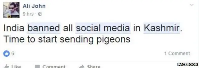 कश्मीर, सोशल मीडिया