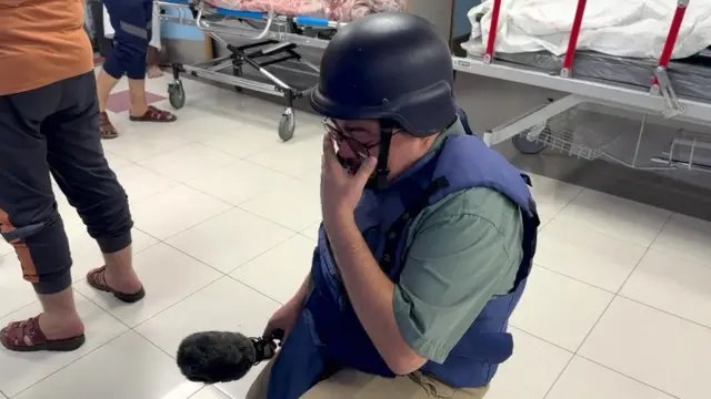 The BBC's Adnan Elbursh at al-Shifa hospital