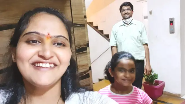 शरद उघाड़े अपनी पत्नी मयूरी और बेटी अवनी के साथ उनके जन्मदिन पर