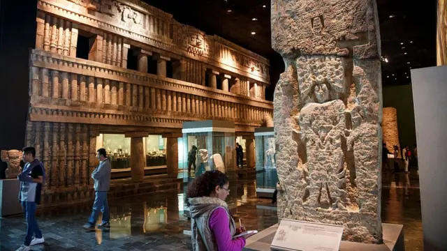 Sala maya del Museo Nacional de Antropología de México.