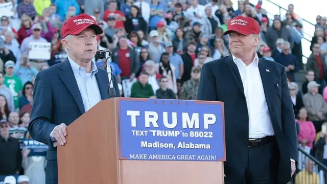 Jeff Sessions y Donald Trump