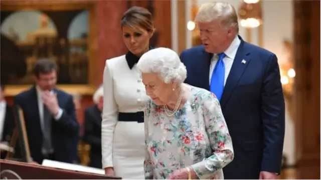 डोनल्ड ट्रंप और महारानी