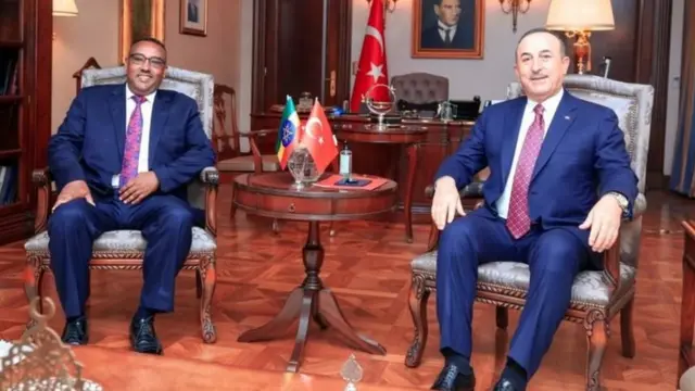 ኣቶ ደመቀ መኰነን ምስ ናይ ቱርኪ ወጻኢ ሚኒስተር ቱርኪ