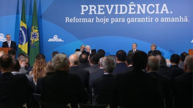 Reunião do governo com empresários sobre a reforma da Previdência