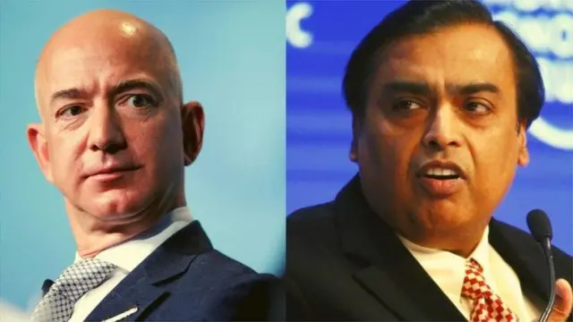 જેફ બેઝોસ અને મુકેશ અંબાણી