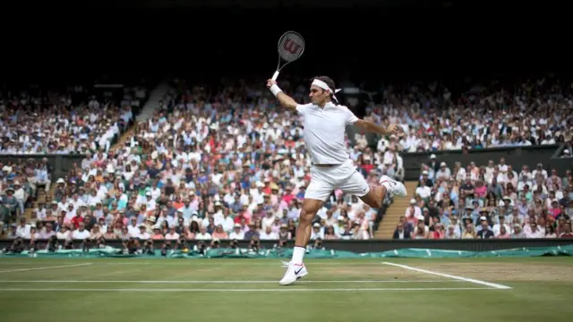 Roger Federer (Suisse) à Wimbledon.