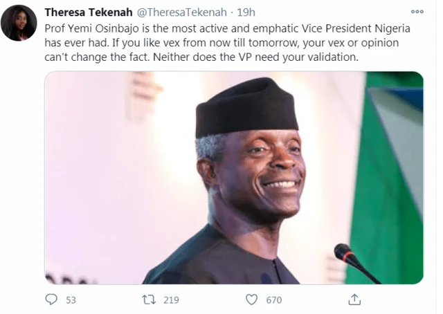 Osinbajo tweet