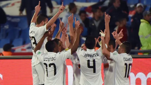 لاعبو فريق اصطيف في إحدى مباريات كأس العالم للأندية في ديسمبر/كانون الأول 2014