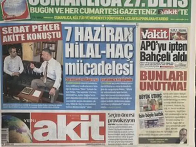 Akit gazetesi 7 Haziran 2015 seçimleri öncesi Peker'le bir röportaj yapmıştı.
