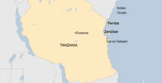 タンザニアの地図