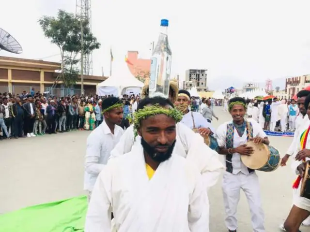 የመስቀል ደመራ በዓል በአዲግራት ከተማ ሲከበር