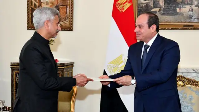 भारतीय विदेश मंत्री एस जयशंकर और अल सीसी