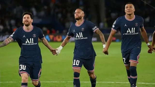 PSG now boast a frontline of Lionel Messi, Neymar and Kylian Mbappe