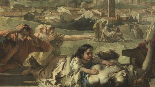 Representación pictórica de la peste en Italia.