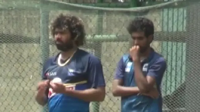 ලසිත් මාලිංග සමග පුහුණු සැසියකදී