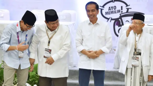 Sandiaga Uno, Prabowo Subianto, Joko Widodo, Ma'ruf Amin
