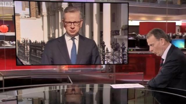 BBC周日（29日）的政论节目（Andrew Marr Show）中，英国保守党重臣之一内阁办公室部长迈克尔·戈夫（Michael Gove 香港译高文浩）被问及英国政府应对疫情的准备工作