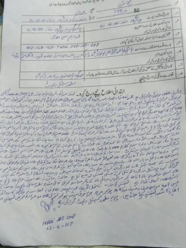 ایف آئی ار کی کاپی