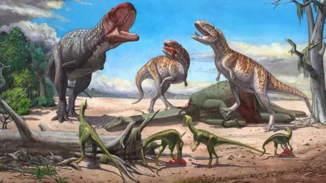 Rajasaurus is thought to have been an ambush predator, and had a single horn on its head which may have been used as a mating display (Credit: Alamy)