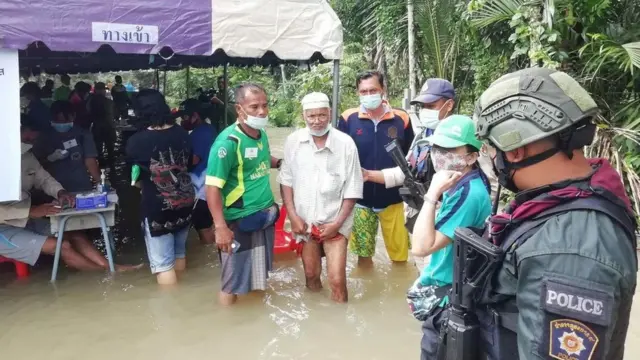 น้ำท่วมหน่วยเลือกตั้ง จ.นราธิวาส