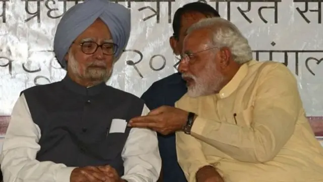 મનમોહન સિંઘ અને નરેન્દ્ર મોદીની ફાઇલ તસવીર