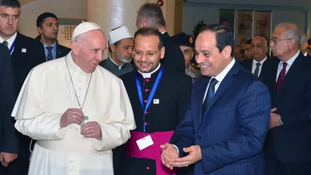 البابا فرانسيس والرئيس السيسي