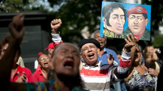 Concentración a favor del gobierno de Maduro