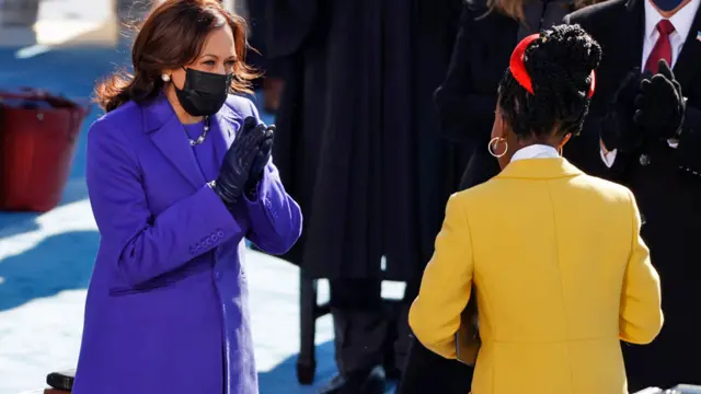 Vice President Kamala Harris and Amanda Gorman