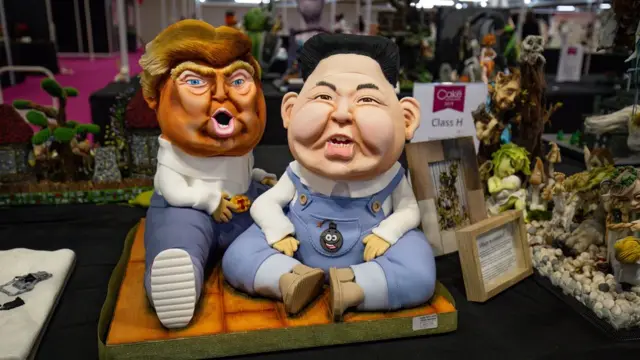 Сдобные Дональд Трамп и Ким Чен Ын