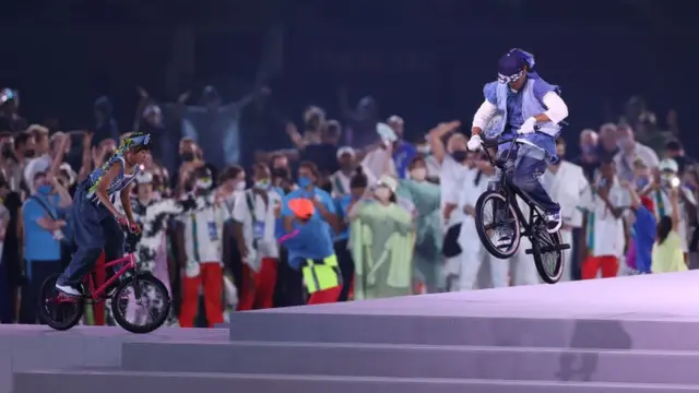BMX riders from city of Tokyo do display show for di world to see
