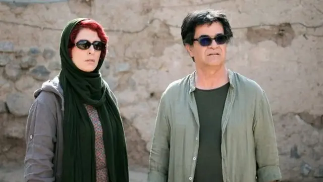 جعفر پناهی و بهناز جعفری در صحنه ای از فیلم سه رخ