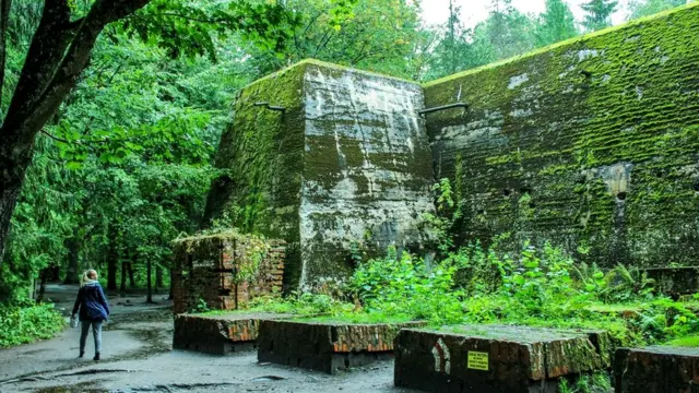 Здесь, в "Волчьем логове" (Wolfsschanze) работала Марго Вёльк, рассказ которой подтолкнул к написанию этой пьесы