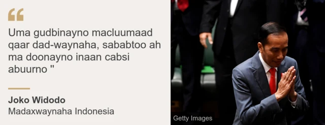 Madaxwaynaha dalka Indonesia Joko Widodo