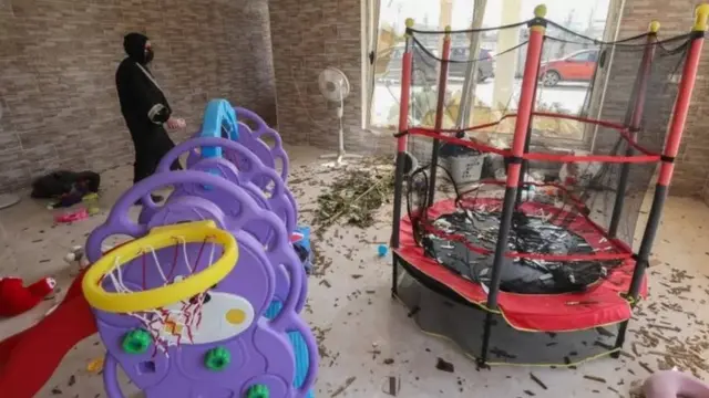 اربیل پر میزائل حملے میں بچوں کے پلے روم کو نقصان