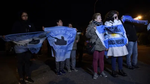 Familiares de los tripulantes del ARA San Juan.