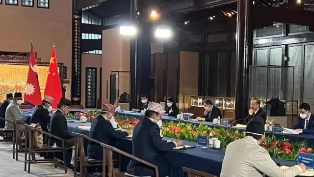 नेपाल र चीनका प्रतिनिधिमण्डलबीच भेटवार्ता